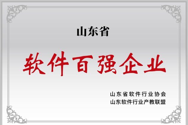 山東省軟件百強企業(yè)